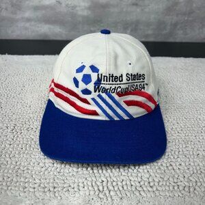 90s Vintage World Cup Snapback Hat OSFA USA United States Two Tone Apex One